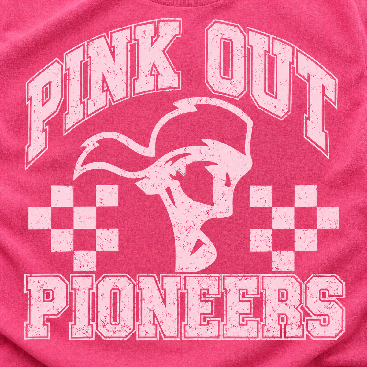 Pink Out Pioneers Graphic Tee (Bella Canvas Charity Pink)