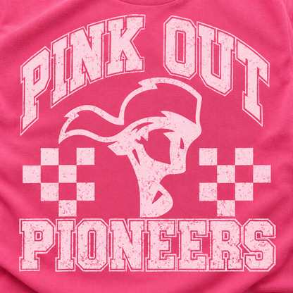 Pink Out Pioneers Graphic Tee (Bella Canvas Charity Pink)